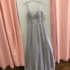 Sparkle Brand Grey sequin gown
